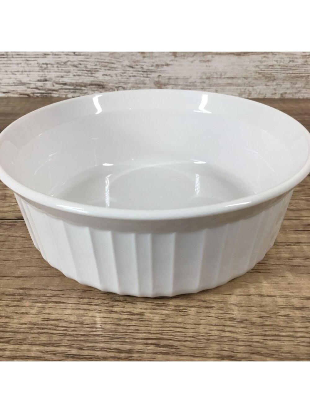 Vintage Corning Ware F-24-B Round Baking Dish 725ml NO LID White 6 1/2"